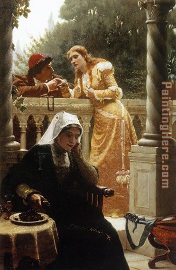 A Stolen Interview painting - Edmund Blair Leighton A Stolen Interview art painting